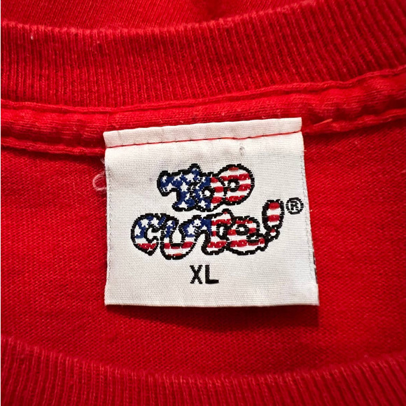 Too Cute T-shirt with Pooh Bear Piglet Tiger in Long Red Short Sleeve Size XL - Picture 4 of 5